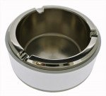 Rabbit Metal and White Cigarette Ashtray