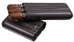 Red Kevlar & Carbon Fiber Cigar Case 3 Fingers