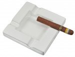 Renner White Ceramic Cigar Ashtray