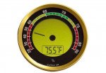 Round Digital Hygrometer w/ Calibration Feature Gold