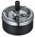 Spinner Black Spinning Ashtray For Cigarettes