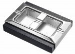 Stadium Dard Wood And Metal Rectangular Cigar Ashtray