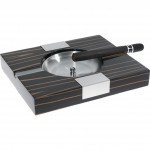 Tigress Solid Ebony Wood Cigar Ashtray