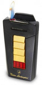 Tonino Lamborghini Aero Matte Black And Gold Torch Flame Cigar Lighter