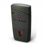 Tonino Lamborghini Magione Metallic Gray With Green Lines Torch Flame Cigar Lighter