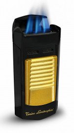 Tonino Lamborghini Sepang Matte Black And Gold Triple Torch Lighter