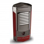 Tonino Lamborghini Sepang Metallic Gun And Red Triple Torch Flame Lighter