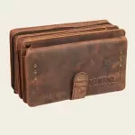 Viking Pouches 3 pipe Travel Case Brown