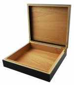 Visol Bergoff Black Matte Desktop Humidor - Up to 20 Cigars