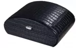 Visol Blake Crocodile Pattern Black Leather Humidor