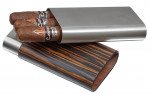 Visol Carver Ebony and Stainless Steel Cigar Case