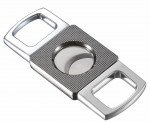 Visol Cortez Grid Design Double Guillotine Cigar Cutter Chrome