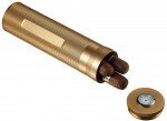 Visol Festus Gold Finish Aluminum Travel Cigar Case