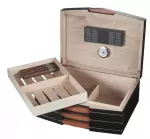 Visol Gerard Black Polished Wood Humidor