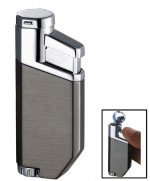 Visol Portofino Gun Satin Wind-Resistant Torch Flame Lighter