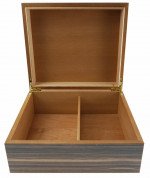 Visol Vernazza Zebrawood PVC Veneer Desktop Humidor - Up to 25 Cigars