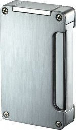 Visol Zidane Brushed Chrome Wind-Resistant Torch Flame Lighter with Built-in Cigar Punch