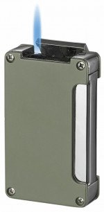 Visol Zidane Green Matte Cigar Lighter with Built-in Cigar Punch