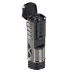 Xikar Tactical Lighter Single Flame Black and Gunmetal